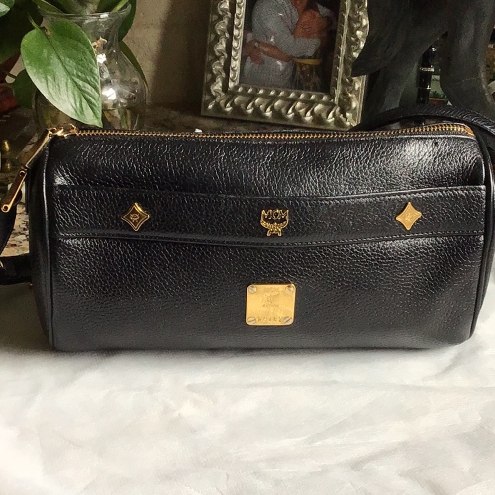 EUC MCM Black Barrel Papillon Handbag Excellent Condition